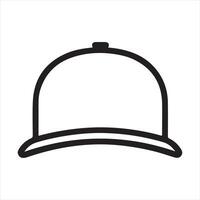 cap single Line Icon Design outline. vector