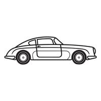 car single Line Icon Design outline. vector