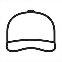 cap single Line Icon Design outline. vector