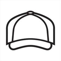 cap single Line Icon Design outline. vector