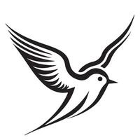 Bird single line Icon design outline. vector