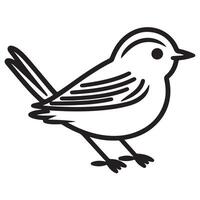 Bird single line Icon design outline. vector
