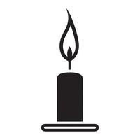 Candle single line Icon design outline. vector