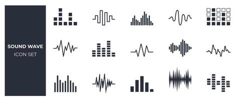 Sound and audio icon set vector