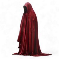 Generated Ai Red cloak with blood splatters, on Transparent Background. png