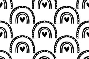 Scandinavian wrapping paper rainbow seamless pattern background vector