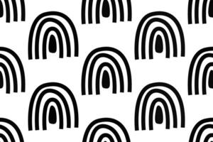 Scandinavian wrapping paper rainbow seamless pattern background vector