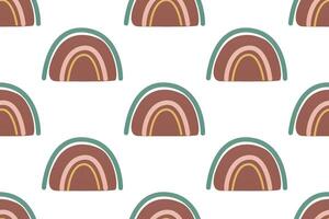 Scandinavian wrapping paper rainbow seamless pattern background vector