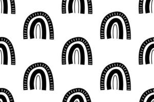 Scandinavian wrapping paper rainbow seamless pattern background vector