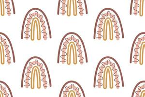 Scandinavian wrapping paper rainbow seamless pattern background vector