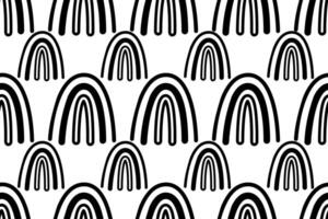 Scandinavian wrapping paper rainbow seamless pattern background vector