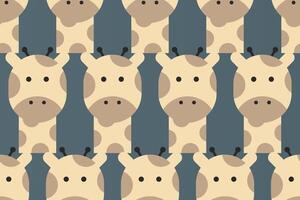 Cute animal wrapping paper seamless pattern background vector