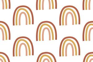 Scandinavian wrapping paper rainbow seamless pattern background vector