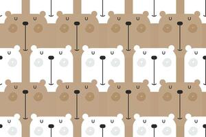 Cute animal wrapping paper seamless pattern background vector