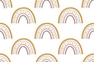 Scandinavian wrapping paper rainbow seamless pattern background vector