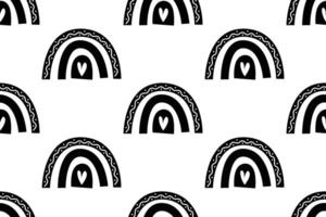 Scandinavian wrapping paper rainbow seamless pattern background vector