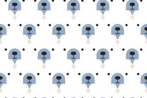 Cute animal wrapping paper seamless pattern background vector