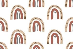 Scandinavian wrapping paper rainbow seamless pattern background vector