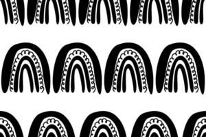 Scandinavian wrapping paper rainbow seamless pattern background vector