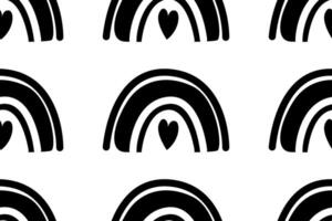 Scandinavian wrapping paper rainbow seamless pattern background vector