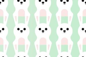 Cute animal wrapping paper seamless pattern background vector