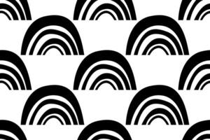 Scandinavian wrapping paper rainbow seamless pattern background vector