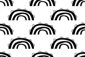 Scandinavian wrapping paper rainbow seamless pattern background vector