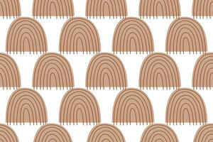 Scandinavian wrapping paper rainbow seamless pattern background vector
