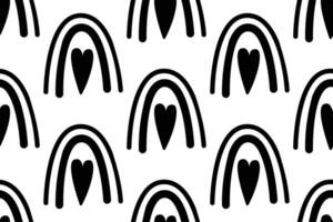 Scandinavian wrapping paper rainbow seamless pattern background vector