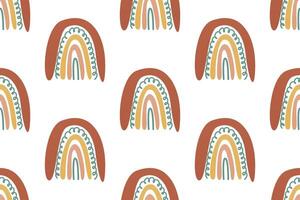 Scandinavian wrapping paper rainbow seamless pattern background vector