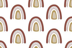 Scandinavian wrapping paper rainbow seamless pattern background vector
