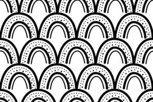 Scandinavian wrapping paper rainbow seamless pattern background vector