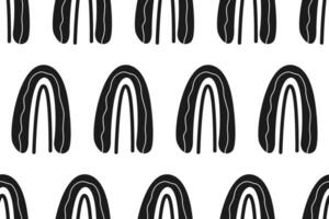 Scandinavian wrapping paper rainbow seamless pattern background vector