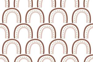 Scandinavian wrapping paper rainbow seamless pattern background vector