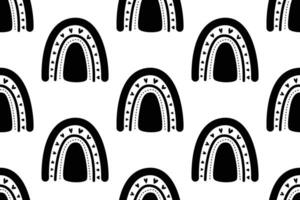 Scandinavian wrapping paper rainbow seamless pattern background vector