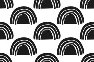 Scandinavian wrapping paper rainbow seamless pattern background vector