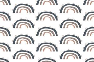 Scandinavian wrapping paper rainbow seamless pattern background vector
