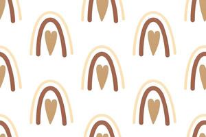 Scandinavian wrapping paper rainbow seamless pattern background vector