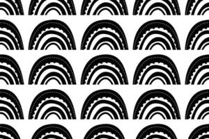 Scandinavian wrapping paper rainbow seamless pattern background vector