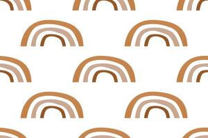 Scandinavian wrapping paper rainbow seamless pattern background vector