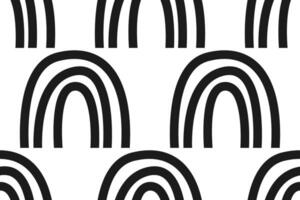 Scandinavian wrapping paper rainbow seamless pattern background vector