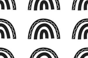 Scandinavian wrapping paper rainbow seamless pattern background vector