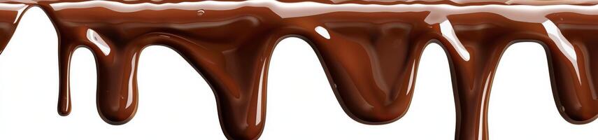 Dripping Chocolate Against A White Background photo
