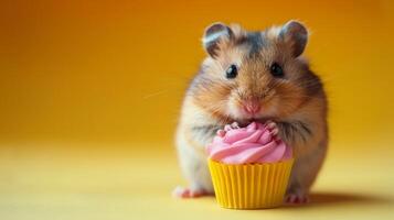 Hamster Sitting on Top of Box photo