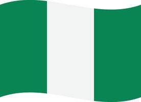 Waving Nigeria flag isolated on white background . Nigeria flag . illustration vector