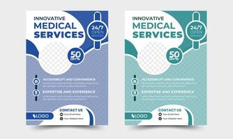 Corporate Business Flyer poster pamphlet brochure cover design layout background, two colors scheme in A4 size vector