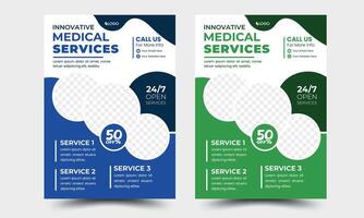 Corporate Business Flyer poster pamphlet brochure cover design layout background, two colors scheme in A4 size vector