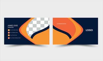 Simple and Creative and modern business card template. Portrait orientation. Horizontal layout. vector