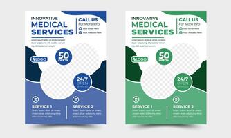 Corporate Business Flyer poster pamphlet brochure cover design layout background, two colors scheme in A4 size vector