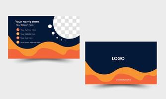business card design or double sided business card template modern and clean style. vector